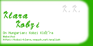 klara kobzi business card